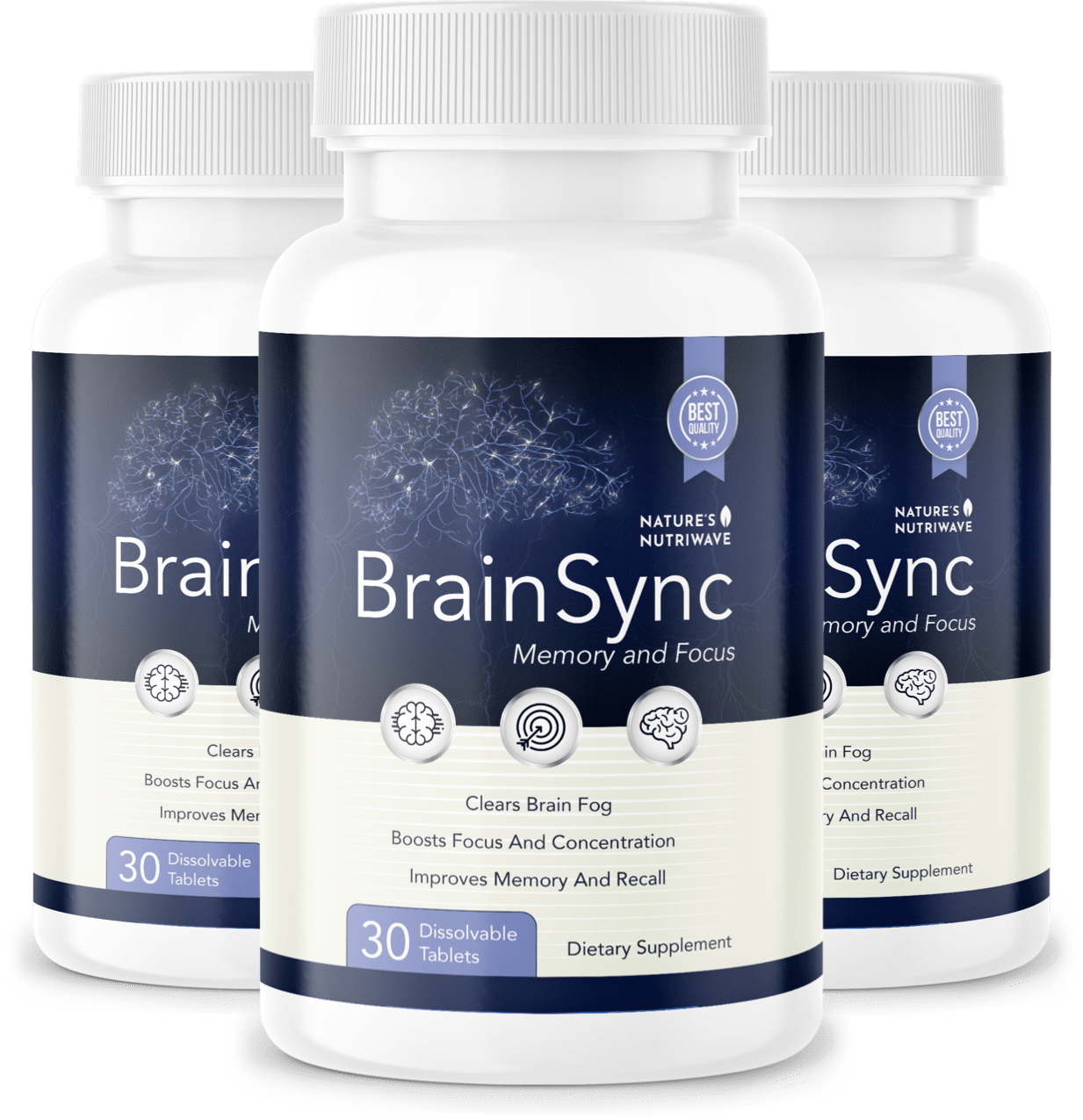 BrainSync™ Memory and Focus — 3 bottles